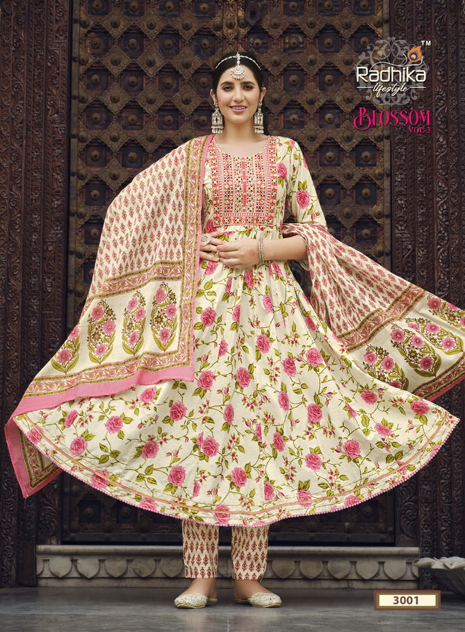 Blossom Vol 3 By Radhika Readymade Anarkali Suits Catalog